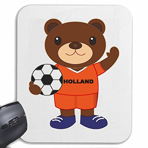 Mousepad (Mauspad) “TEDY BÄR HOLLAND NIEDERLANDE FOOTBALL DEUTSCHLAND GERMANY WELTMEISTER EUROPAMEISTER FRANKREICH EM 2016 VIETELFINALE HALBFINALE FIN