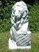 Deko Skulptur Löwe mit Wappen auf linker Seite H 39 cm aus Beton