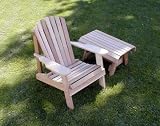 Cedar American Forest Adirondack Chair and Table Set (Natural) (37H x 30W x 35D)