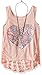 Beautees Girls' Sleeveless Tank Top Lace Back and Necklace