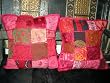 2 Stunning Pink Black Patch-work Pillow Cushion Covers