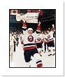 Mike Bossy New York Islanders NHL Double Matted 8x10 Photograph Stanley Cup Overhead