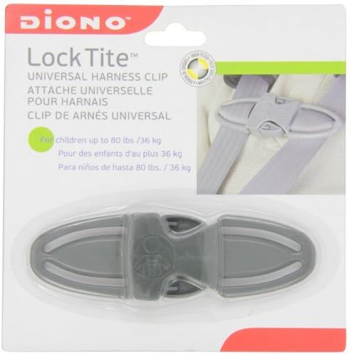 Diono Lock Tite Harness Chest Clip, Grey Strong, crash-tested nylon material does not bend, warp or break Keeps harness straps close and secure Unfastens with one hand