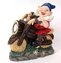 Solar Garden Gnome on Log Motorbike with Light & Sound