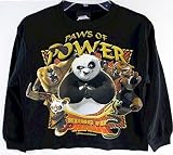 Kung Fu Panda Paws Of Power Black Long Sleeve T-shirt for Boys