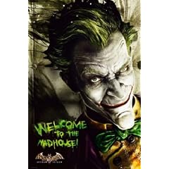 1art1 49558 Batman - Arkham Asylum, Joker Welcome To The Madhouse Poster 91 x 61 cm
