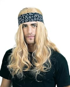 Biker Dude Wig Adult (Blonde)