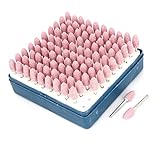 uxcell　研磨研削　マウントポイントストーン　3mm シャンク 8x15mm 100個入り