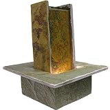 Alpine Natural Slate Stone Fountain With Light