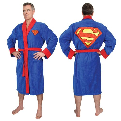  DC Comics Men's Superman Fleece Bathrobe