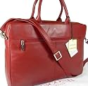New ladies Visconti dark red leather briefcase laptop bag 18427