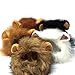 LOOYUAN Pet Costume Lion Mane Wig for Dog Cat Halloween Dress up with Ears (Black)