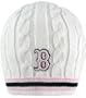 Boston Red Sox Chain Ribbed White and Pink Beanie Hat/Cap