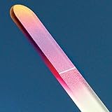 6 Piece Crystal Glass File Kit, includes Large Pedicure Nail File, 2 Medium & 2 Small Czech Glass Nail Files, Plus NEW manicure Ergofile nail care tool for ultimate nail care, by Bona Fide Beauty