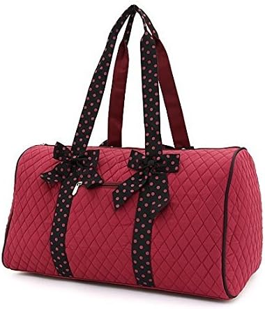 QUILTED SOLID LARGE DUFFLE BAG QSD2701(MRBK)