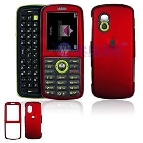Dark Red Rubber Feel Snap-On Cover Hard Case Cell Phone Protector for Samsung Gravity SGH-T459