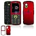 Dark Red Rubber Feel Snap-On Cover Hard Case Cell Phone Protector for Samsung Gravity SGH-T459