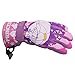 Sized Boy Girl Color Changing Winter Skiing Snowboard Gloves (Pink, M)