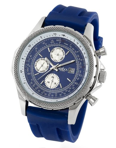 516e2dv4UrL Buy Akribos XXIV Mens Centurian Multi Functioning Watch Blue #AKG204 BLU