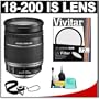 Canon EF-S 18-200mm f/3.5-5.6 IS Zoom Lens + UV Filter + Accessory Kit for Digital Rebel XT, XTi, XS, XSi, T1i, EOS 30D, 40D & 50D Digital SLR Cameras