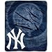 New York Yankees MLB Royal Plush Raschel Blanket (Retro Series) (50
