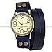 Ailisha Classic Lady Girl Blue Wrap Around Double Strap Long Wrist Band Quartz Watch WAA386
