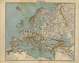 Wallmonkeys Peel and Stick Wall Decals - Old Map of Europe - Removable Graphic