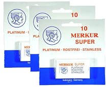 Merkur Double Edge Safety Razor Blades- 3 Packs of 10 Blades - 30 Blades in Total- Made in Germany