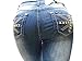Jack David Womens Plus Size Distressed Ripped Destroy Blue Denim Jeans Skinny Bootcut Pants