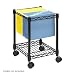 Safco 5277BL Compact Mobile Wire File Cart, 1-Shelf, 15-1/2 x 14d x 19-1/2h, Black