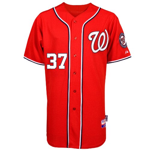MLB Men's Washington Nationals Stephen Strasburg Six Button Cool Base Authentic Home Jersey (White, 48/X-Large)
