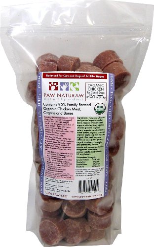 Paw Naturaw Organic Chicken Formula for Cats and Dogs, 32-Ounce Bags (Pack of 4)