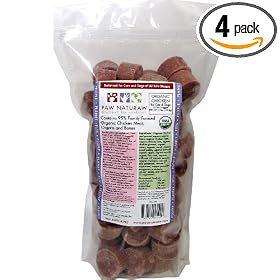 Paw Naturaw Organic Chicken Formula for Cats and Dogs, 32-Ounce Bags (Pack of 4)