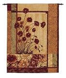 Flowering Poppies Wall Hanging Tapestry 26 x 36