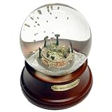 Historic Memorial Stadium Musical Water Globe with Wood Base