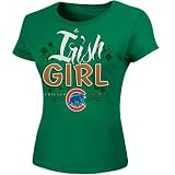 MLB Majestic Chicago Cubs Women's The Green Way St. Patrick's Day T-Shirt - Kelly Green (Medium)