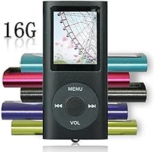 Tomameri Black Color Portable MP4 Player MP3 Player Video Player with Photo Viewer , E-Book Reader , Voice Recorder + 16 GB Micro SD Card