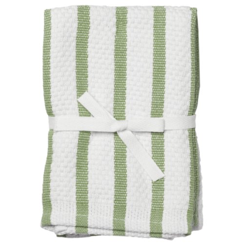 Gourmet Classics 14- by 14-inch Green Stripe Casserole Dish Cloth, Set of 2