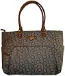 Women's Calvin Klein Purse Handbag Signature Logo Tote Khaki/Brown/Caramel