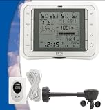 Home Wireless Weather Station Wind Chill Speed, Indoor Outdoor Temperature, Relative Humidity Barometric Pressure & Weather Forecast Trend, Moon Phase, Alarm, Radio Control, 100ft Range - 13 Key Weather Conditons