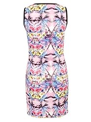 Scuba/Knit Summer Tropical Print Bodycon Dress/Maxi Dress 
