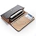 ATC Masione(TM) Multifunctional Coin Purse Wrist Bag Handbag Envelope Wallet Pouch Case for iphone 4 4S 5 Samsung Galaxy S4 S3 N7100 HTC ONE M7 Smart Phone with free Stylus Pen (Black)