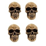 3D Natural Skull Heads Car Truck SUV Motorcycle Bike Tire Valve Caps - 4PC 