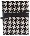 Black Houndstooth Handcrafted Journal, Genuine Calfskin Leather, Horsehair Dyed in Houndstooth Pattern, Leather Wrap Closure, Lined, 5x7"