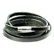 SilberDream Lederarmband schwarz Herren Leder Armband Echtleder LA1983S