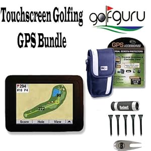 GPS Golf Guru 4 Touchscreen Golfing GPS Unit Plus Bushnell 5x20 Golf Scope Rangefinder and Screen Protectors with case GPS Golf Guru 4 Touchscreen Golfing GPS Unit Plus Bushnell 5x20 Golf Scope Rangefinder and Screen Protectors with case