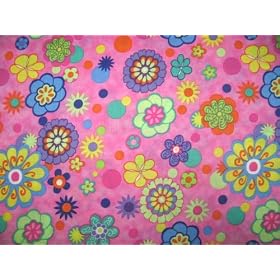 Fitted Pack N Play (Graco) Sheet - Fun Flowers - Made In USA