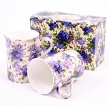 Leonardo Collection - Pair of 2 Rose Mugs Blue - 97011