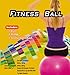 Fitness Ball: Purple, 30in/75cm Diameter, Includes 1 Ball +1 Pump + 1 Page Instruction Chart. No instructional DVD. (Exercise Gym Swiss Stability Ball)
