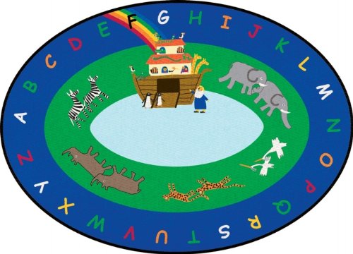 Learning Carpets Noah's Ark Rug - Oval Large